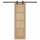 Sliding Door Manual Natural and black 61 x 198.5 cm 3333492