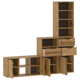 4 Piece TV Units with Storage "ODDA" Solid Wood Pine 3365372
