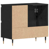 Bathroom Cabinet Black Oak 65 x 33 x 60 cm Engineered Wood 862890