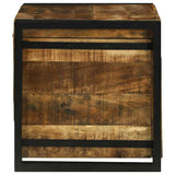 Storage Box Brown and Black 60 x 40 x 41 cm Solid Mango Wood 4016751