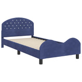 Children's Bed Frame with Headboard Police Blue 90 x 200 cm 42011133