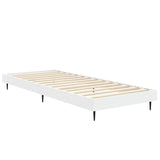 Bed Frame without Mattress White 75x190 cm Small Single Engineered Wood 832309