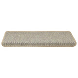 Stair Mats Self-adhesive Sisal-Look 15 pcs 65x21x4 cm Light Green 326887