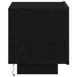Bedside Cabinet Black Oak 70 x 36 x 40.5 cm Engineered Wood 863065