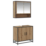 Bathroom Furniture Set 2 pcs Artisan Oak Engineered Wood 3402346