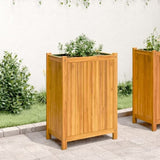 Garden Planter with Liner 54x31x75 cm Solid Wood Acacia 366433