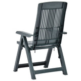 Garden Chair Set of 2 Green Plastic Standard Foldable 48767