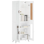 Highboard White 69.5x34x180 cm Engineered Wood 3199593