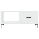 ZNTS Coffee Table High Gloss White 90x50x40 cm Engineered Wood 829214