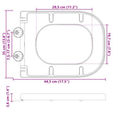 Toilet Seat Anthracite 47.5 x 35 x 3.6 cm Duroplast 42002358