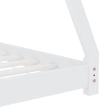 Kids Bed Frame White Solid Pine Wood 80x160 cm 283359