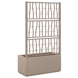 Garden Planter with Trellis Light Brown 80x36x140 cm PP 368781