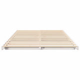 Bed Frame White 140 x 190 cm Solid Pine Wood 873077