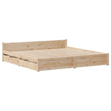 Bed Frame without Mattress 200x200 cm Solid Wood Pine 3301696