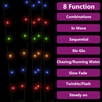 Solar Fairy Lights 5 pcs 5x200 LED Colourful Indoor Outdoor 328954
