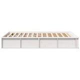 Bed Frame White 140 x 200 cm Solid Pine Wood 3385716