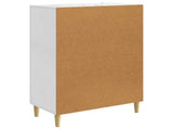 Sideboard High Gloss White 66 x 34.5 x 95 cm Engineered Wood 895129