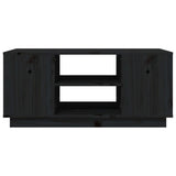 Coffee Table Black 90x49x40.5 cm Solid Wood Pine 814403