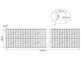 Gabion with 5 mm Wire and 10x10 cm Mesh 700x10x100 cm 3464936