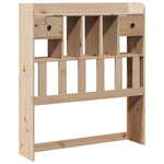 ZNTS Bookcase Bed without Mattress 75x190 cm Small Single Solid Wood Pine 3322325