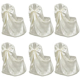 ZNTS Chair Cover for Wedding Banquet 12 pcs Cream 279095