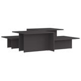 Coffee Table Set of 2 Grey Engineered wood Medium Coffee Table 805566