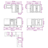 Kitchen Unit PORTO 8 pcs Sonoma Oak Engineered Wood 3438413