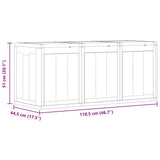 151235 Garden Storage Box 270L Grey PP Wood Look