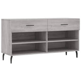 Shoe Bench Grey Sonoma 102x35x55 cm Engineered Wood 829762