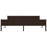 Bed Frame without Mattress Solid Pinewood Dark Brown 200x200 cm 322123