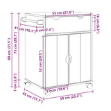 Kitchen Trolley OTTA 59x45x80 cm Solid Wood Pine 4013464