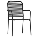 Dining Set Black Steel Medium Durable Garden Dining Set 3099143