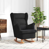 Rocking Chair with Cushion Black 92 x 71 x 100 cm Plywood 42012852