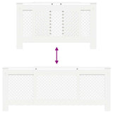 MDF Radiator Cover White 205 cm 325555