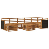 Outdoor Sofa Set 7 pcs Natural Solid Acacia Wood 3384640