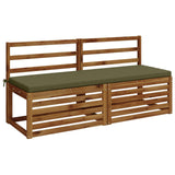 2-Piece Bench Cushions SOEST 2 pcs 100% Polyester Olive Green 949371