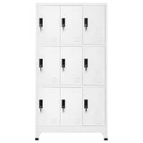 Locker Cabinet White 90x45x180 cm Steel 339804