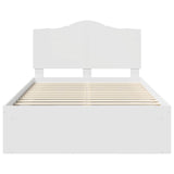 Bed Frame with Headboard White 120 x 190 cm Solid Pine Wood 3413335