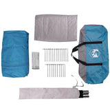 Cabin Tent 3-Person with Roof Blue and Grey 320 x 320 x 203 cm 42004033