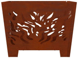 Fire Pit Brown 40 x 40 x 40 cm Weathering steel 858913