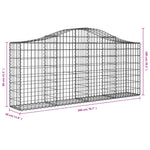 Arched Gabion Baskets 18 pcs 200x30x80/100 cm Galvanised Iron 3145423