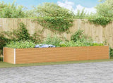 Garden Raised Bed 390 x 100 x 68 cm Galvanised Steel 42017369