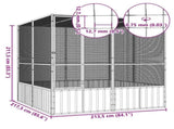 Bird Cage Grey 213.5x217.5x211.5 cm Galvanised Steel 171552