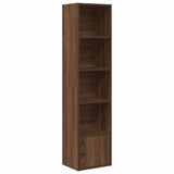Bookcase Brown Oak 31x24x127 cm Engineered Wood 860352