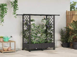 Raised Bed with Trellis and Roof Brown 122.5 x 40 x 127 cm PP 3423025