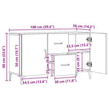Sideboard Artisan Oak 100x36x60 cm Engineered Wood 856905