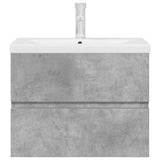 2 Piece Bathroom Furniture Set Concrete Grey Engineered Wood 3324914
