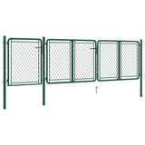 144445 Garden Gate Steel 400x100 cm Green
