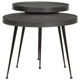 Coffee Table 2 pcs Black Engineered Wood 373636