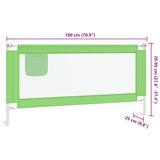 10195 Toddler Safety Bed Rail Green 180x25 cm Fabric